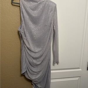PrettyLittleThing Silver Sequin Dress